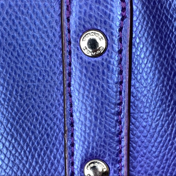 COACH PURPLE ULTRA VIOLET CITY ZIP TOTE HANDBAG - Picture 13 of 16